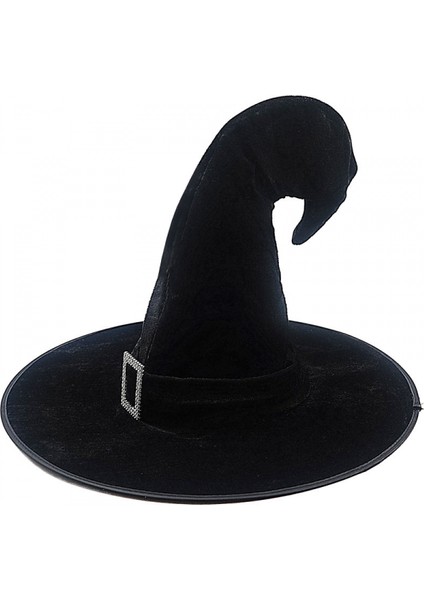 Cadılar Bayramı Cadı Şapkası Sihirbazı Erkek Kadın Siyah Kostüm Cosplay Parti Kız Geniş Kenarlı Sivri Şapka Aksesuarları (Yurt Dışından) modelleri
