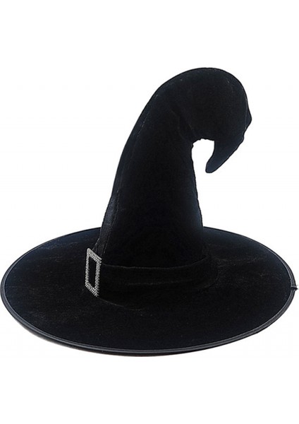 Cadılar Bayramı Cadı Şapkası Sihirbazı Erkek Kadın Siyah Kostüm Cosplay Parti Kız Geniş Kenarlı Sivri Şapka Aksesuarları (Yurt Dışından) fırsatları