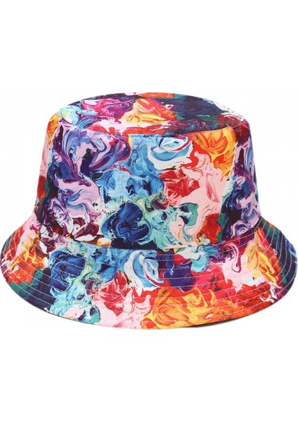 Kadınlar Için Sevimli Kova Şapka Plaj Balıkçı Şapkaları, Çift Taraflı Aşınabilen Unisex (HATC035) (Yurt Dışından)