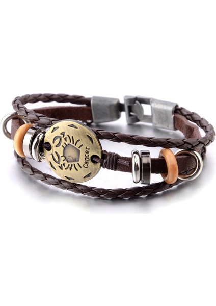 Takımyıldızı Örgülü Halat Bilezik Bileklik Için Wekity Punk Alaşım Deri Bilezik (Yurt Dışından)