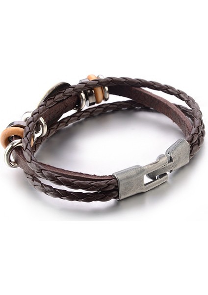 Takımyıldızı Örgülü Halat Bilezik Bileklik Için Wekity Punk Alaşım Deri Bilezik (Yurt Dışından) fiyatları