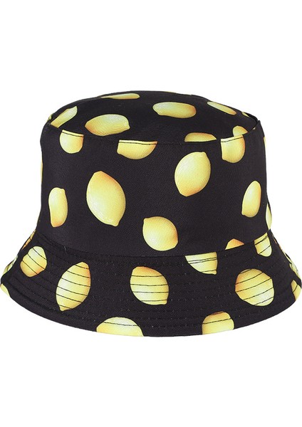 Meyve Deseni Balıkçı Şapkası Erkekler ve Kadınlar Açık Hava Eğlence Güneş Şapkası Yaz Seyahat Şapkası (Yurt Dışından)