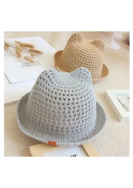 Bebek Yaz Şapkası Bebek Pot Şapka Erkek Kız Yaz Güneşlik Şapka Net Şapka, Haki (Yurt Dışından) fırsatları