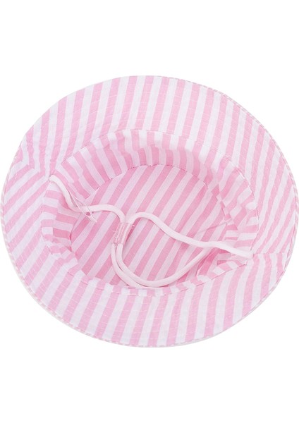 Kova Şapka Yürümeye Başlayan Kız Erkek Geniş Kenarlı Yaz Güneş Şapkası Pamuk Çocuklar Için Komik Baskı --- 1-2t||pembe Şerit-M (Yurt Dışından) modelleri