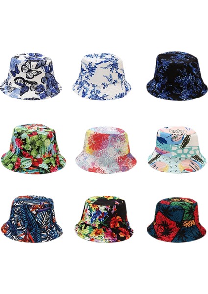 Kadınlar Için Sevimli Kova Şapka Plaj Balıkçı Şapkaları, Çift Taraflı Aşınabilen Unisex (HATL013) (Yurt Dışından) fırsatları