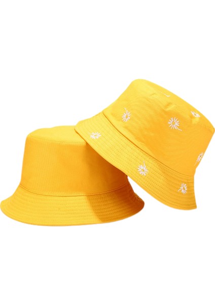 Kadınlar Için Sevimli Kova Şapka Plaj Balıkçı Şapkaları, Çift Taraflı Aşınma (Papatya, Sarı) (Yurt Dışından) fırsatları