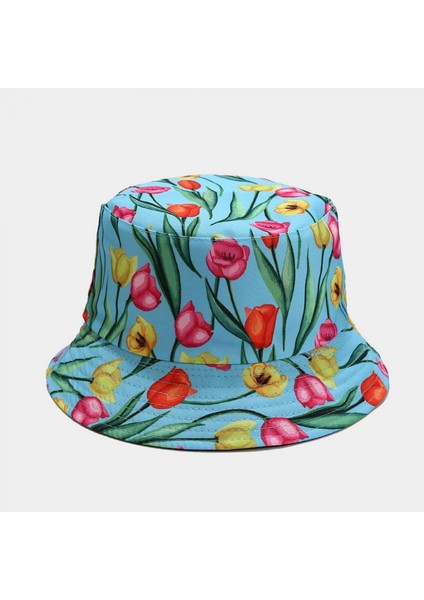 Kadınlar Için Sevimli Kova Şapka Plaj Balıkçı Şapkaları, Çift Taraflı Giyilebilir (Yurt Dışından)