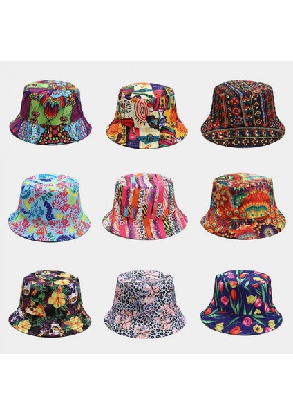 Kadınlar Için Sevimli Kova Şapka Plaj Balıkçı Şapkaları, Çift Taraflı Giyilebilir (Yurt Dışından) indirimleri