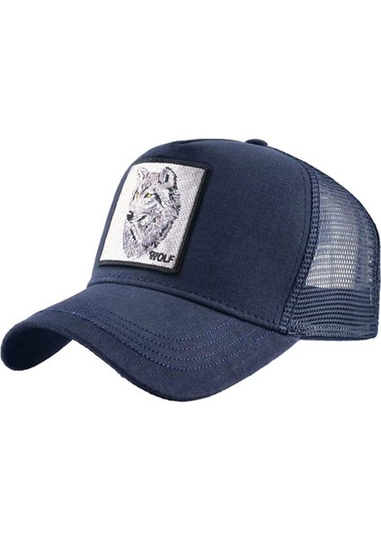 Unisex Hayvan Örgü Kamyon Şoförü Şapkası Snapback Işlemeli Yama Beyzbol Şapkaları, Lt-Bu (Yurt Dışından)