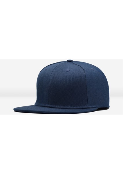 Klasik Snapback Şapka Hip Hop Düz Bill Vizör Kapağı - Unisex Yetişkin Ayarlanabilir Beyzbol Şapkaları, Koyu Mavi (Yurt Dışından)