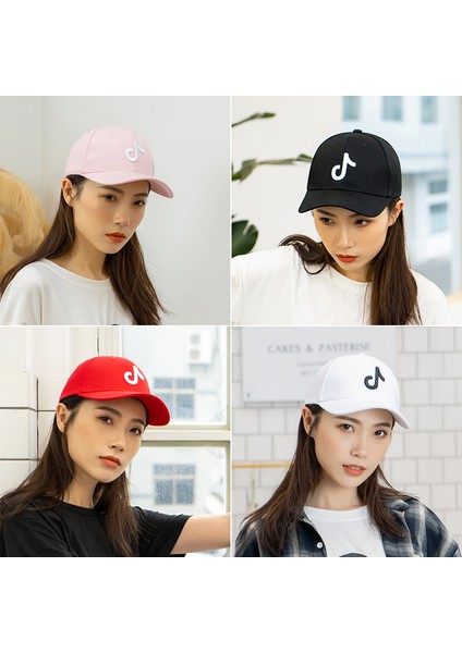 Moda Vibrato Beyzbol Şapkası, Güneşlikli Kep Sivri Uçlu Şapka, Basit ve Çok Yönlü, Kırmızı (Yurt Dışından) fırsatları