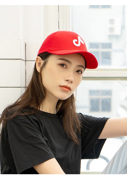 Moda Vibrato Beyzbol Şapkası, Güneşlikli Kep Sivri Uçlu Şapka, Basit ve Çok Yönlü, Kırmızı (Yurt Dışından) indirimleri