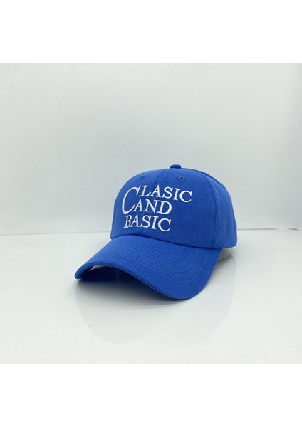 Şapka Kadın Mektup Nakış Moda Rahat Yumuşak Üst Beyzbol Şapkası Erkekler (Mavi) (Yurt Dışından)
