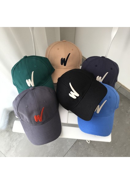 Şapka Ilkbahar ve Yaz Işlemeli Alfabe Beyzbol Şapkası Gündelik Vahşi Basit Sokak Vuruşu Sivri Uçlu Şapka, Lacivert (Yurt Dışından) modelleri