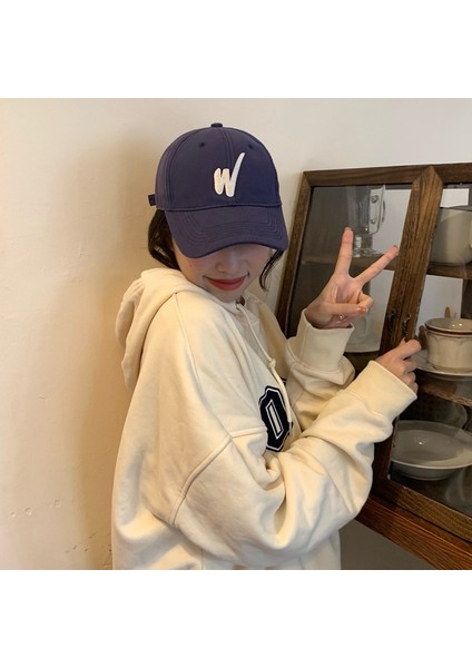 Şapka Ilkbahar ve Yaz Işlemeli Alfabe Beyzbol Şapkası Gündelik Vahşi Basit Sokak Vuruşu Sivri Uçlu Şapka, Lacivert (Yurt Dışından) fırsatları