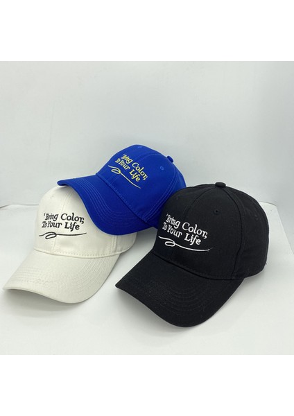 Şapka Niş Basit Işlemeli Mektup Kavisli Kenarlı Beyzbol Şapkası (Lacivert) (Yurt Dışından) fiyatları