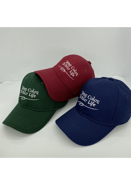 Şapka Niş Basit Işlemeli Mektup Kavisli Kenarlı Beyzbol Şapkası (Lacivert) (Yurt Dışından) modelleri