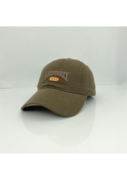 Şapka Kadın Üç Boyutlu Mektup Nakış Yumuşak Üst Retro Rahat Vahşi Beyzbol Şapkası Erkekler (Kahverengi) (Yurt Dışından)