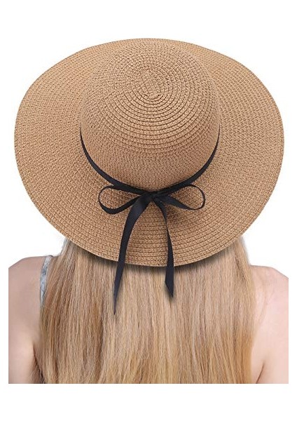 Bayan Hasır Şapka Güneş Şapkası Kadınlar Için Plaj Kap Yaz Şapka Uv Koruma UPF50 + (Yurt Dışından) fiyatları