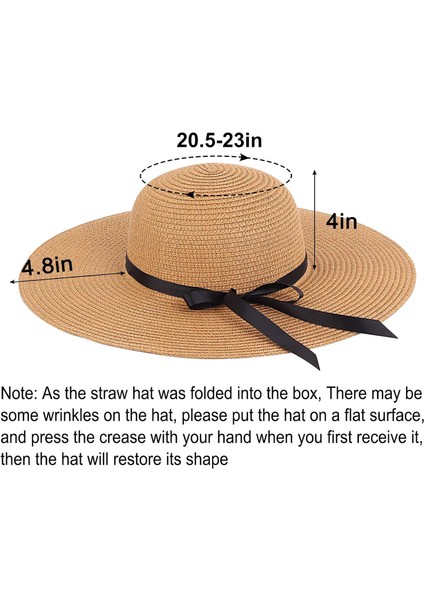 Bayan Hasır Şapka Güneş Şapkası Kadınlar Için Plaj Kap Yaz Şapka Uv Koruma UPF50 + (Yurt Dışından) fırsatları