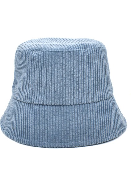 Unisex Kış Sıcak Kadife Kadife Kova Şapka Nervürlü Düz Renk Balıkçı CAP-MZ6605 (Yurt Dışından)