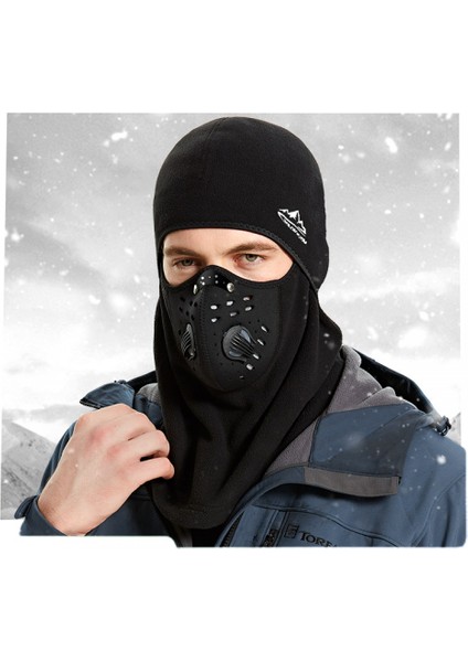 Kayak Kaputu Kış Sporları Açık Hava Sürüş Filtresi Artı Kadife Kalınlaştırıcı Rüzgar Geçirmez ve Puslu Sıcak Kapüşon (Yurt Dışından)