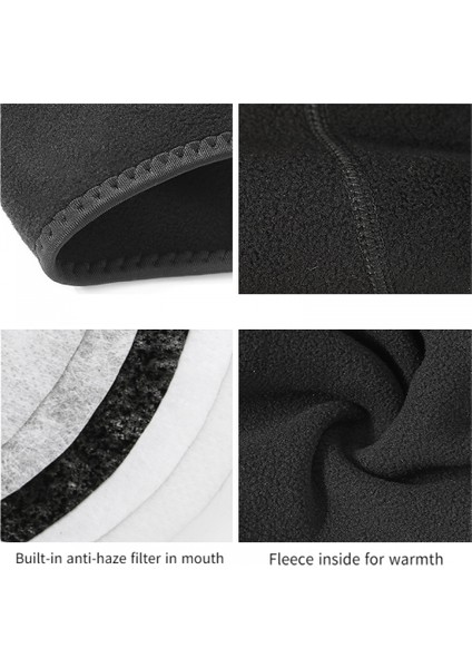 Kayak Kaputu Kış Sporları Açık Hava Sürüş Filtresi Artı Kadife Kalınlaştırıcı Rüzgar Geçirmez ve Puslu Sıcak Kapüşon (Yurt Dışından) modelleri