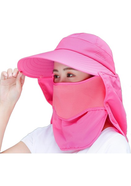 Geniş Kenarlı Güneş Şapkası - Çok Yönlü Upf 50 Koruyucu Kova Şapkası, Tek Beden(Kırmızı) (Yurt Dışından)