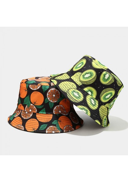 Kadınlar Için Sevimli Kova Şapka Plaj Balıkçı Şapkaları, Çift Taraflı Aşınma, Karpuz (Yurt Dışından) fırsatları