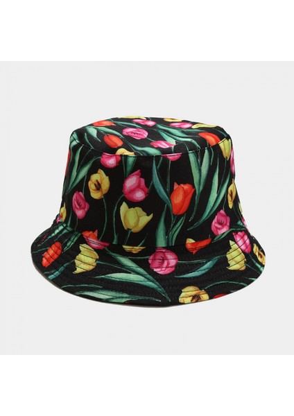 Kadınlar Için Sevimli Kova Şapka Plaj Balıkçı Şapkaları, Çift Taraflı Giyilebilir (Yurt Dışından)