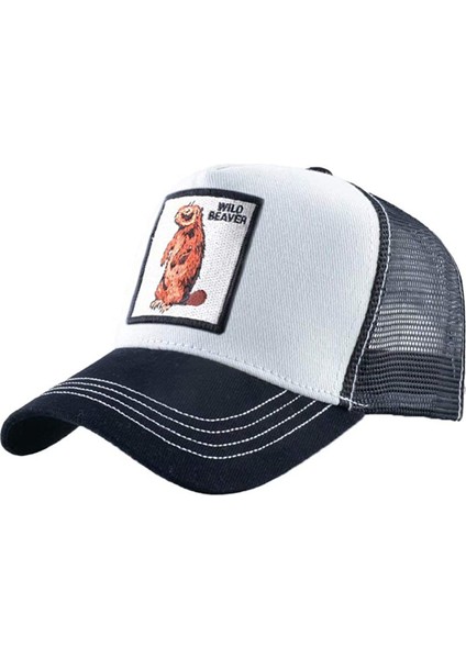 Unisex Hayvan Örgü Kamyon Şoförü Şapkası Snapback Işlemeli Yama Beyzbol Şapkaları, Sl-We (Yurt Dışından)