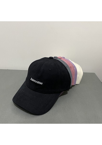 Şapka Kadın Basit Mektup Nakış Retro Yaz Güneşlik Rahat Vahşi Beyzbol Şapkası Erkekler (Kırmızı Beyaz) (Yurt Dışından) fiyatları