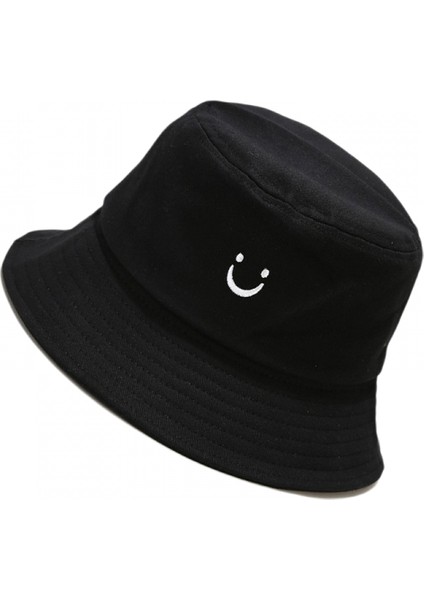 Kova Şapka Unisex Pamuk Işlemeli Şapka Saklanabilir Yaz Seyahat Plaj Güneşlik Açık Hava Şapkası (Yurt Dışından)