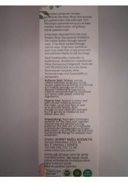 Gül Suyu %100 Doğal fırsatları