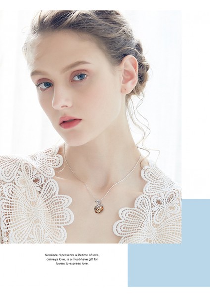 Romantik Sevgililer Yeni Yıl Hediyesi Mücevher Kolye, Kristal Kolye Kolye Takı Kadınlar Için Birthstone Kolye Kadınlar Için, Kuğu (Yurt Dışından) fiyatları
