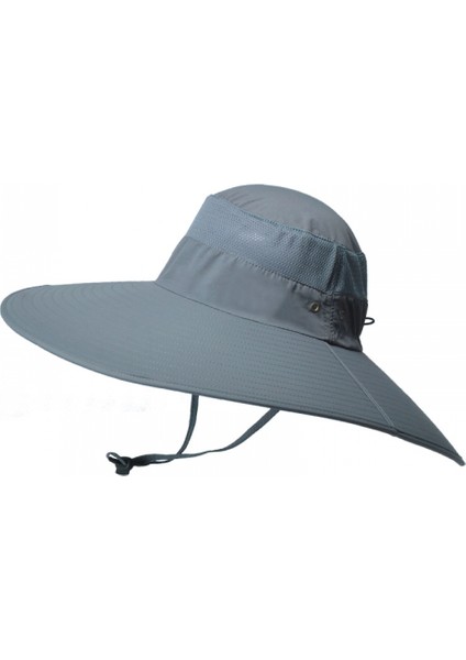 Erkekler ve Kadınlar Için Güneş Şapkası Uv Korumalı Kova Şapkası Upf 50+ Balıkçılık, Yürüyüş, Safari ve Bahçecilik Için Açık Hava Askeri Şapka-Gri (Yurt Dışından)