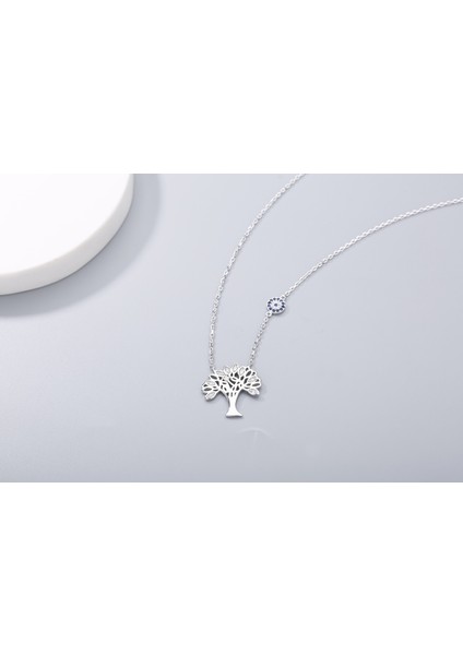 S925 Gümüş Şanslı Hayat Ağacı Aşk Kalp Kolye Kadın Kızı Kız Arkadaşı Için (Yurt Dışından) modelleri