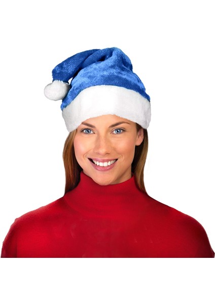 Mavi Peluş Tatil Noel Noel Baba Şapkası (Yurt Dışından) fırsatları