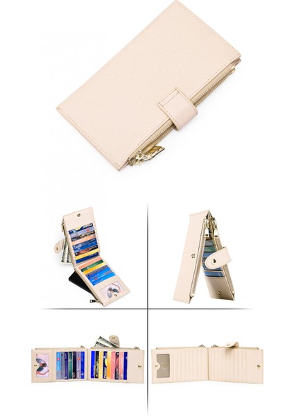 Slim Wallet – Minimalist Bifold Front Pocket Wallet Rfıd Blocking Credit Card Holder Cross Stripe Zipper Pocket Wallet, Rfid Wallet (Yurt Dışından)