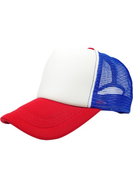 Iki Renkli Kamyon Şoförü Şapkası Ayarlanabilir Snapback Askılı Yazlık Örgü Şapka (Yurt Dışından)