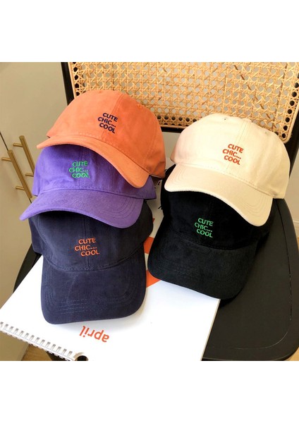 Şapka Kadın Alfabe Şapkası Yaz Ince Güneş Koruyucu Beyzbol Şapkası, Turuncu (Yurt Dışından) fiyatları