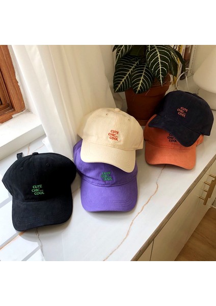 Şapka Kadın Alfabe Şapkası Yaz Ince Güneş Koruyucu Beyzbol Şapkası, Turuncu (Yurt Dışından) modelleri