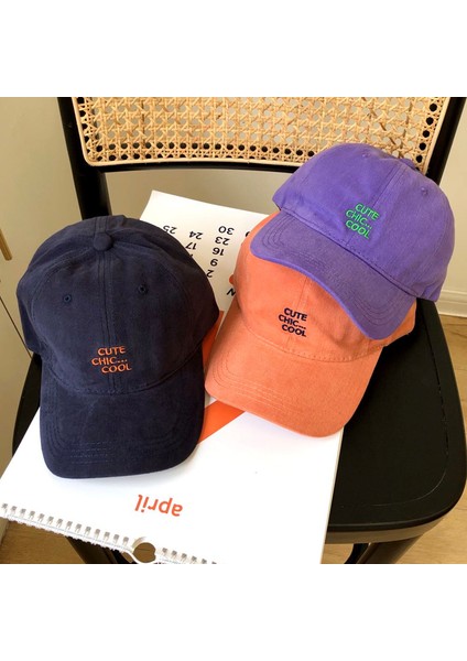 Şapka Kadın Alfabe Şapkası Yaz Ince Güneş Koruyucu Beyzbol Şapkası, Turuncu (Yurt Dışından) fırsatları