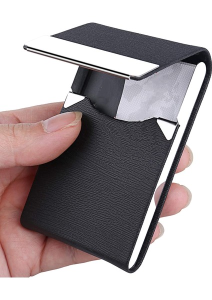 Set Of 2 Professional Business Card Holder, Pocket Business Card Case For Women & Men, Pu Leather Multi Card Case, Credit Card Wallet, Name Card Holder With Magnetic Closure (Yurt Dışından)