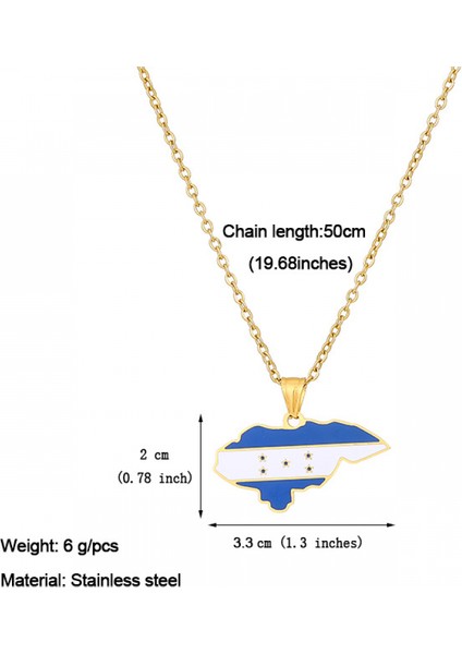 Moda Paslanmaz Çelik Kolye, Honduras Harita Kolye, Erkekler ve Kadınlar Için Moda Aksesuarları, Aile Veya Arkadaşlar Için En Iyi Hediye (Yurt Dışından) fiyatları