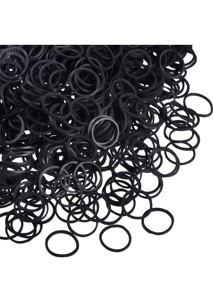 1000 Mini Lastik Bantlar Çocuk Saç Örgüsü Saçları Için Yumuşak Elastik Bantlar (Siyah) (Yurt Dışından)