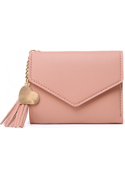 Women's Wallet Ladies Purse, Small Cash Walle, Tassels Pu Leather Multi-Slots Short Money Bag Clutch Holder Case For Girls With Rabbit-Shaped Metal Tassels Pendant Gift Bifold (Yurt Dışından)
