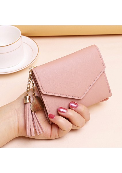 Women's Wallet Ladies Purse, Small Cash Walle, Tassels Pu Leather Multi-Slots Short Money Bag Clutch Holder Case For Girls With Rabbit-Shaped Metal Tassels Pendant Gift Bifold (Yurt Dışından) modelleri