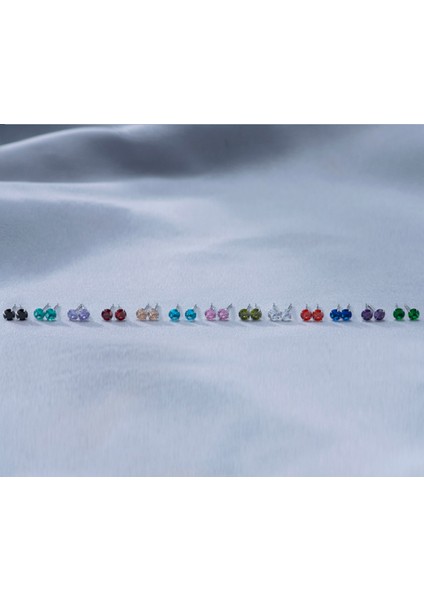 7 Paket 2,5 mm Ila 8 mm Arası Gümüş Hakiki Veya Oluşturulmuş Renkli Zirkon Saplama Küpe, Sevgililer Günü, Anneler Günü ve Doğum Günü Hediyesi Olarak (Koyu Mor) (Yurt Dışından)