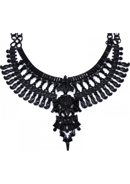 Bayanlar Kısa Kolye Tam Elmas Klavikula Kolye Moda Metal Aksesuarlar (Siyah) (Yurt Dışından) fırsatları